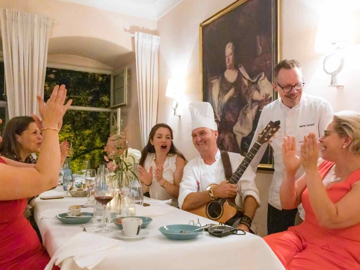 Küchenparty in der Schlossweinstube Schloss Heidelberg Essen gehen Heidelberg