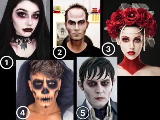 Schminkvarianten Nacht der Vampire Schloss Heidelberg